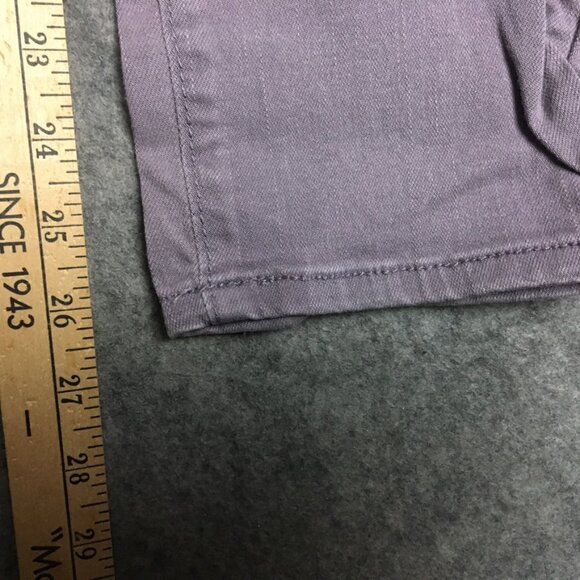 Adrienne Vittadini Jeans 10 30 Mid Rise Skinny Solid Dusty Purple Stretch Cotton - Picture 9 of 12
